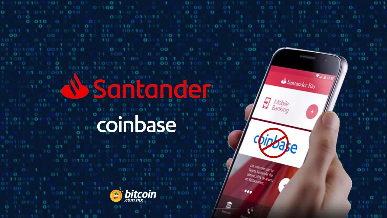 Denuncian problemas con Santander UK para hacer depósitos en Coinbase