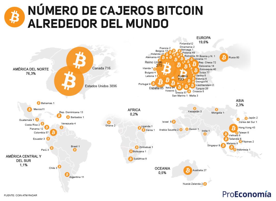 Nuevo Record De Cajeros Atm Bitcoin En El Mundo Eua Lidera La Lista