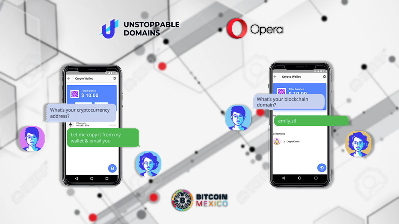 Opera agrega acceso a dominios cripto para 80 millones de usuarios