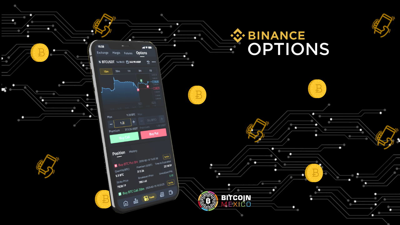 Binance lanza opciones de comercio de BTC para su aplicación móvil