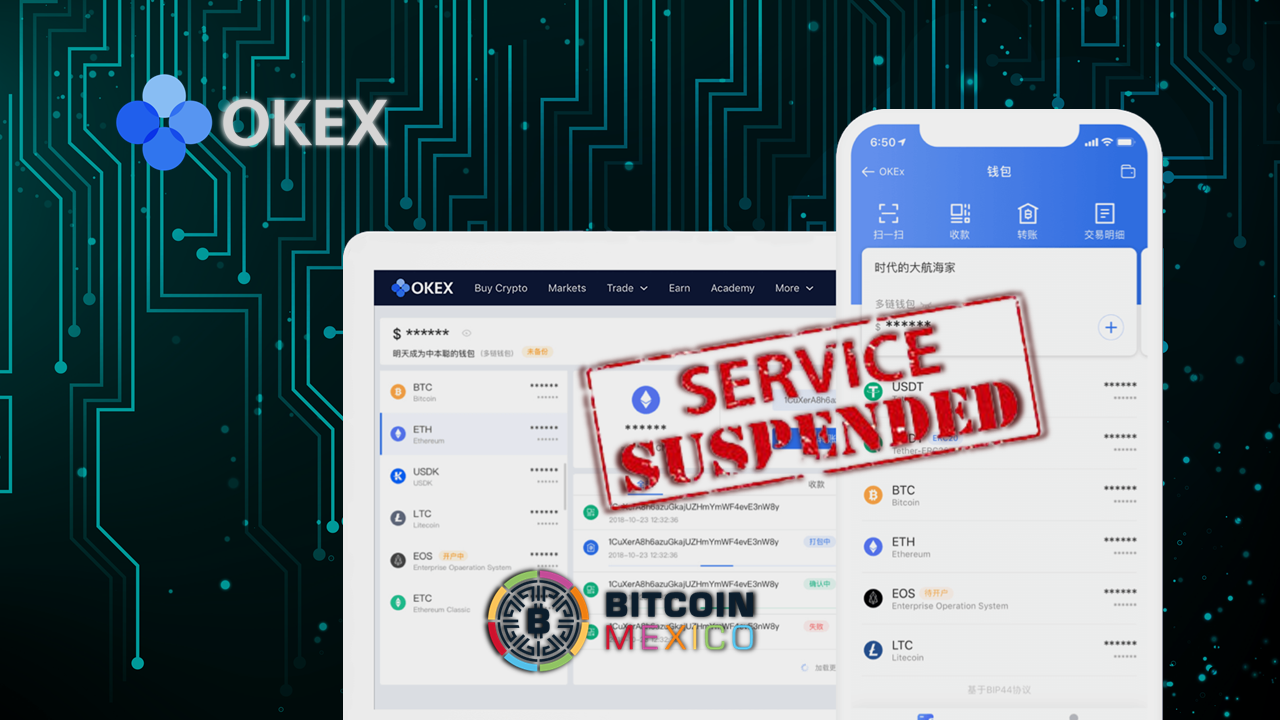 OKEx es puesto a investigación y suspende su servicio de retiro