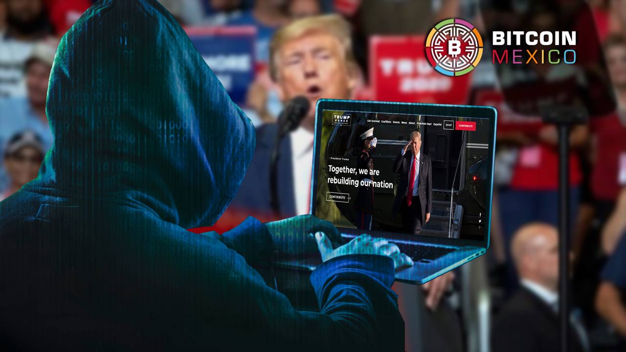 Hackean sitio web de Trump, hackers piden donaciones en criptomonedas