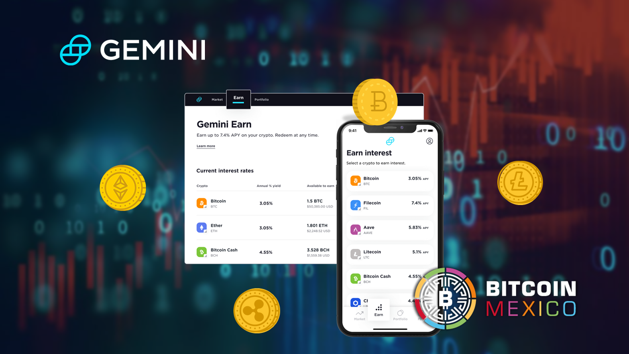 Gemini Earn permitirá ganar intereses usando criptomonedas