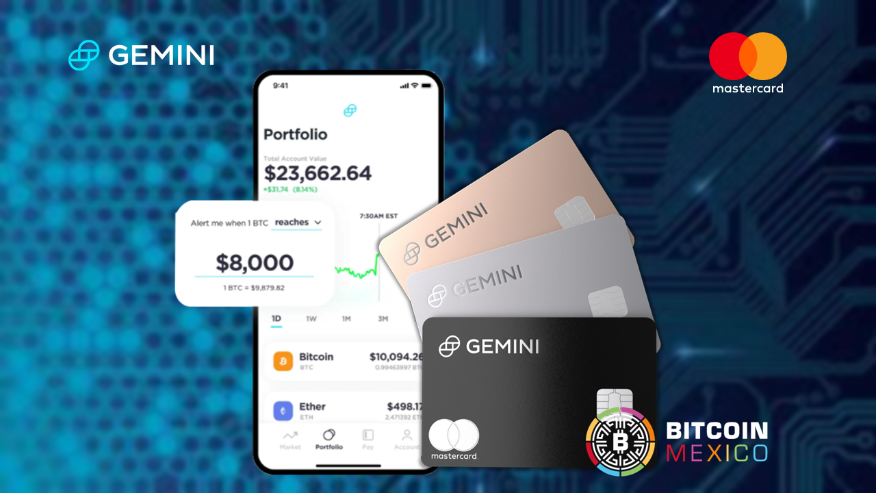 Mastercard y Gemini lanzan una cripto tarjeta de crédito cashback