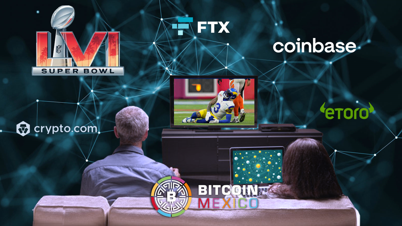 Cripto anuncios inundan el Super Bowl LVI