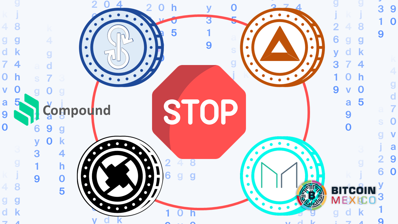Compound suspende la actividad de 4 criptomonedas