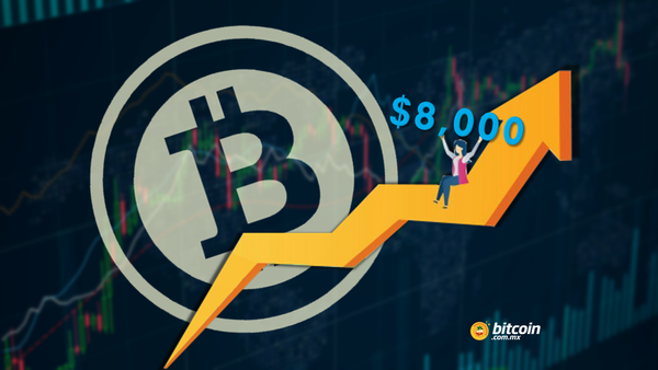 Bitcoin supera los 8 mil dólares por unidad